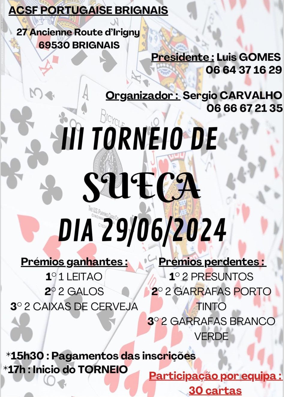 III Torneio de Sueca da Associação Portuguesa de Brignais